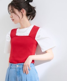 VIS | 【UVケア・接触冷感・洗える】ニットタンクトップ(タンクトップ)