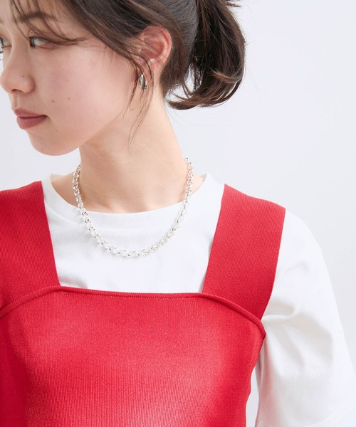 VIS(ビス)の「【UVケア・接触冷感・洗える】ニットタンクトップ(タンクトップ・レディース・ホワイト/ブラック/レッド・FREE)」の22枚目の写真