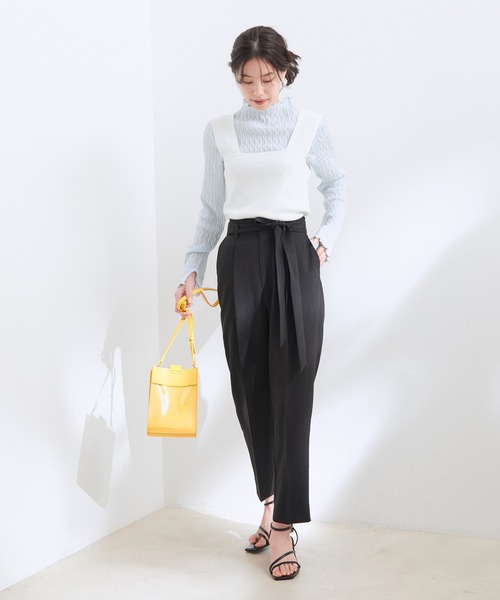 VIS(ビス)の「【UVケア・接触冷感・洗える】ニットタンクトップ(タンクトップ・レディース・ホワイト/ブラック/レッド・FREE)」の15枚目の写真