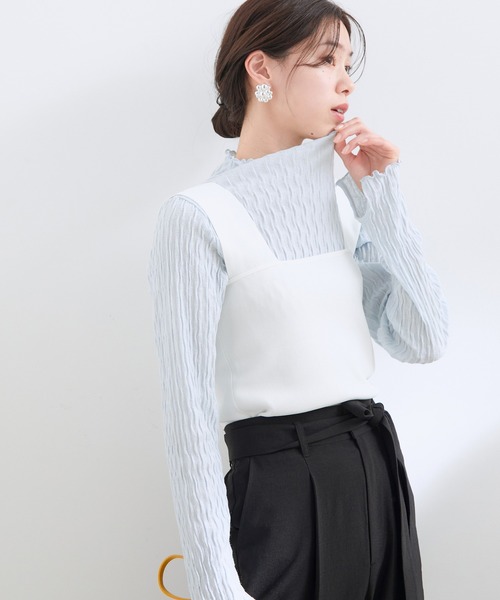 VIS(ビス)の「【UVケア・接触冷感・洗える】ニットタンクトップ(タンクトップ・レディース・ホワイト/ブラック/レッド・FREE)」の17枚目の写真