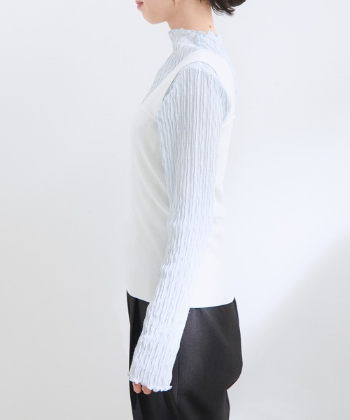 VIS(ビス)の「【UVケア・接触冷感・洗える】ニットタンクトップ(タンクトップ・レディース・ホワイト/ブラック/レッド・FREE)」の19枚目の写真