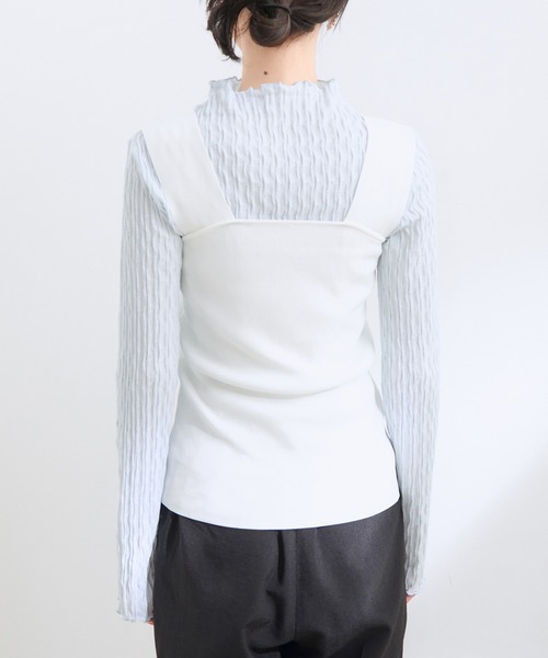 VIS(ビス)の「【UVケア・接触冷感・洗える】ニットタンクトップ(タンクトップ・レディース・ホワイト/ブラック/レッド・FREE)」の8枚目の写真