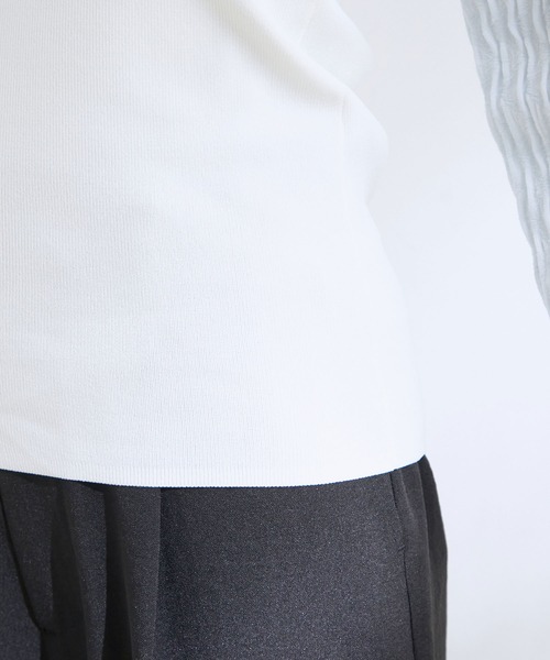 VIS(ビス)の「【UVケア・接触冷感・洗える】ニットタンクトップ(タンクトップ・レディース・ホワイト/ブラック/レッド・FREE)」の11枚目の写真