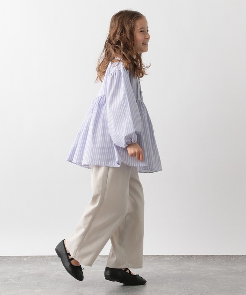 セール】イージーケア／ストライプチュニック/185908（シャツ/ブラウス