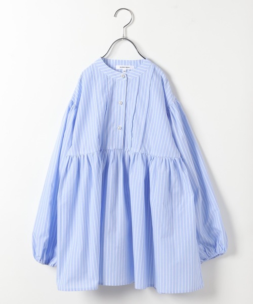 GLOBAL WORK（グローバルワーク）の「イージーケア／ストライプチュニック/185908（シャツ/ブラウス・キッズ・パープル系その他2/ブルー・100cm/110cm/120cm/130cm/140cm/150cm/160cm）」の12枚目の写真