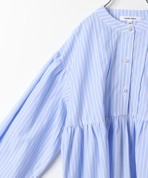 GLOBAL WORK（グローバルワーク）の「イージーケア／ストライプチュニック/185908（シャツ/ブラウス・キッズ・パープル系その他2/ブルー・100cm/110cm/120cm/130cm/140cm/150cm/160cm）」の16枚目の写真