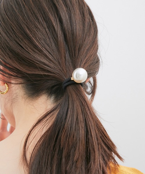 VIS（ビス）の「アソートパールヘアゴム（ヘアゴム・レディース・ホワイト系その他/ホワイト・FREE）」の2枚目の写真