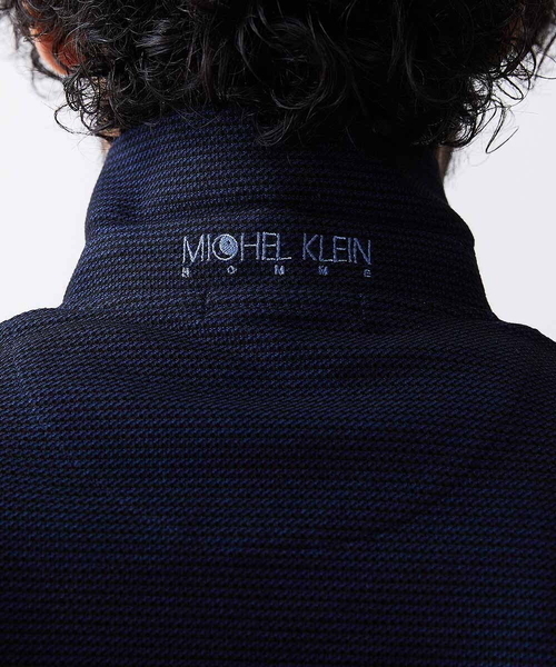 MICHEL KLEIN HOMME (ミッシェルクランオム)の「《日本製》幾何柄ポロシャツ(ポロシャツ・メンズ・ホワイト/ネイビー/ダークグレー・MEDIUM/LARGE/X-LARGE)」の8枚目の写真