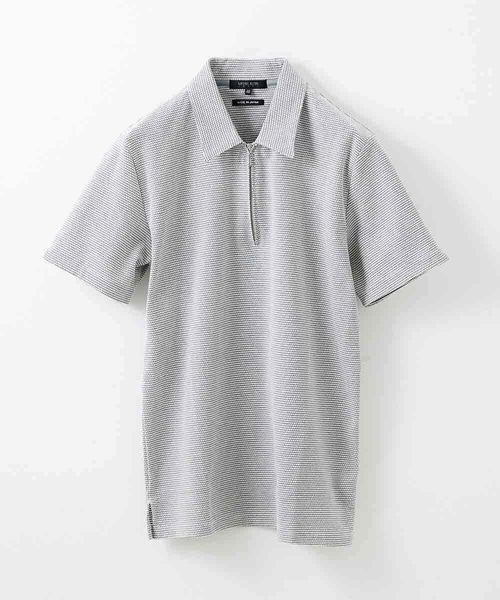 MICHEL KLEIN HOMME (ミッシェルクランオム)の「《日本製》幾何柄ポロシャツ(ポロシャツ・メンズ・ホワイト/ネイビー/ダークグレー・MEDIUM/LARGE/X-LARGE)」の10枚目の写真