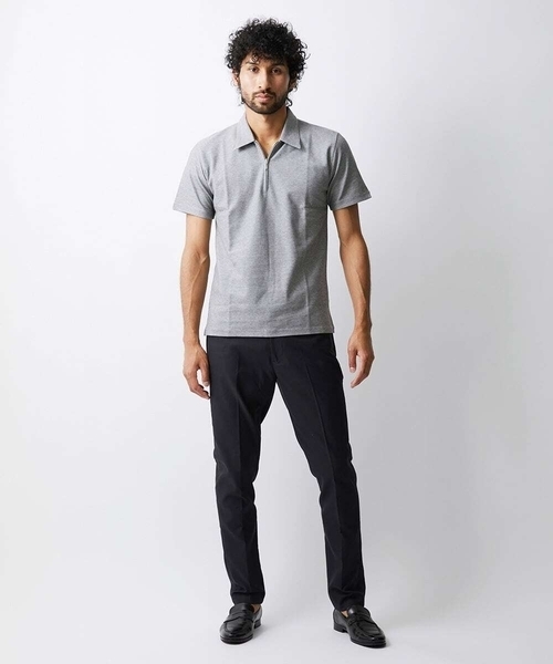 MICHEL KLEIN HOMME (ミッシェルクランオム)の「《日本製》幾何柄ポロシャツ(ポロシャツ・メンズ・ホワイト/ネイビー/ダークグレー・MEDIUM/LARGE/X-LARGE)」の13枚目の写真