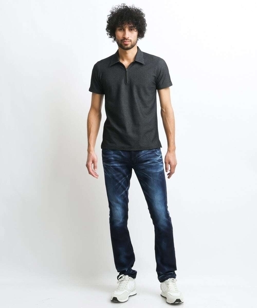 MICHEL KLEIN HOMME (ミッシェルクランオム)の「《日本製》幾何柄ポロシャツ(ポロシャツ・メンズ・ホワイト/ネイビー/ダークグレー・MEDIUM/LARGE/X-LARGE)」の16枚目の写真