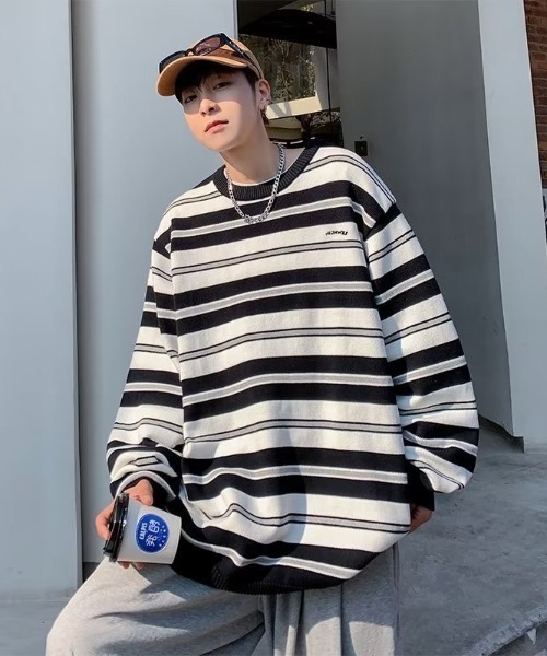 B.R.U（ブル）の「3カラーボーダーニット（ニット/セーター・メンズ・レッド/グリーン/ブラック・FREE）」の15枚目の写真