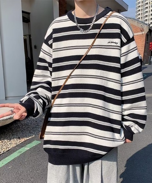 B.R.U（ブル）の「3カラーボーダーニット（ニット/セーター・メンズ・レッド/グリーン/ブラック・FREE）」の17枚目の写真