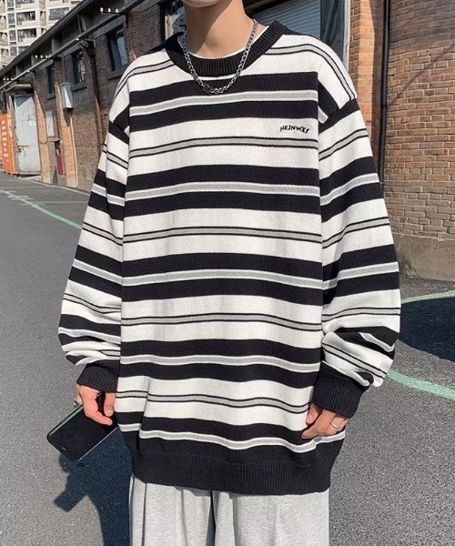 B.R.U（ブル）の「3カラーボーダーニット（ニット/セーター・メンズ・レッド/グリーン/ブラック・FREE）」の20枚目の写真