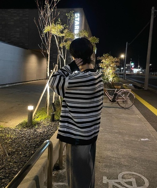 B.R.U（ブル）の「3カラーボーダーニット（ニット/セーター・メンズ・レッド/グリーン/ブラック・FREE）」の7枚目の写真