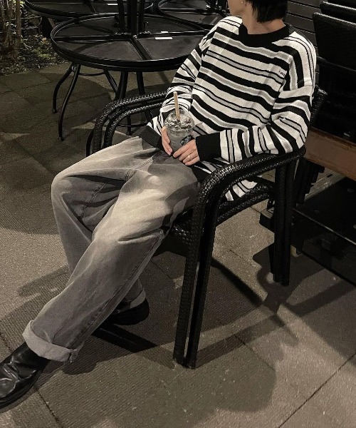 B.R.U（ブル）の「3カラーボーダーニット（ニット/セーター・メンズ・レッド/グリーン/ブラック・FREE）」の8枚目の写真