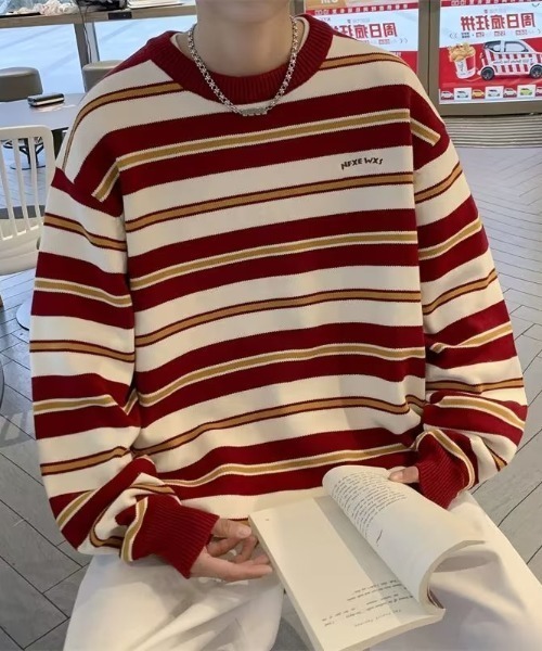 B.R.U（ブル）の「3カラーボーダーニット（ニット/セーター・メンズ・レッド/グリーン/ブラック・FREE）」の12枚目の写真