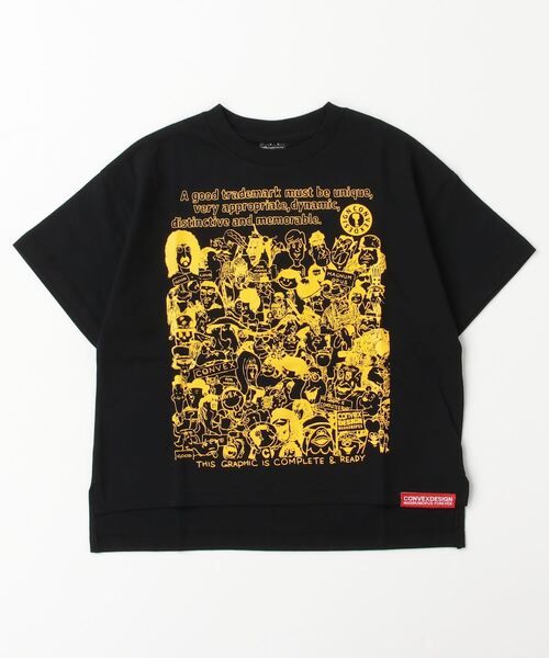 CONVEX（コンベックス）の「ﾋﾟｰﾌﾟﾙ ｽﾘｯﾄWIDE-T（Tシャツ/カットソー・キッズ・オフホワイト/グレー/グリーン/ブラック・120cm/130cm/140cm/160cm/150cm）」の6枚目の写真
