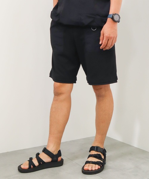 CRAFT STANDARD BOUTIQUE(クラフトスタンダードブティック)の「ナイロン切り替えカーゴショーツ(カーゴパンツ・メンズ・オリーブ/アイボリー/ブラック・M/L/LL)」の2枚目の写真