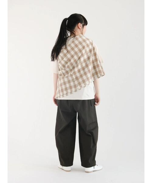 Samansa Mos2(サマンサ モスモス)の「ビッグギンガムカフスフリルブラウス(シャツ/ブラウス・レディース・ベージュ/ミント/ブラック/ブルー・フリ-)」の21枚目の写真