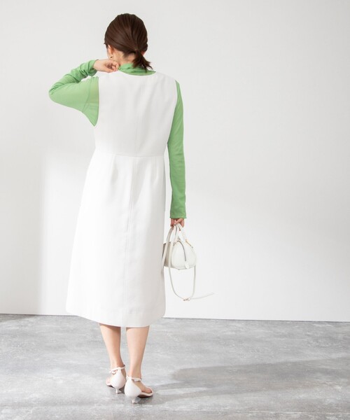 NOLLEY’S（ノーリーズ）の「ジレワンピース（ワンピース・レディース・ブラック/アイボリー/キャメル/イエロー/カーキ・38）」の8枚目の写真