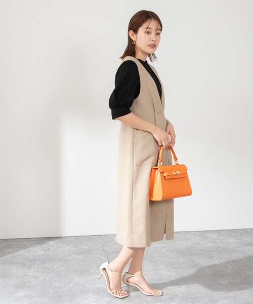 NOLLEY’S（ノーリーズ）の「ジレワンピース（ワンピース・レディース・ブラック/アイボリー/キャメル/イエロー/カーキ・38）」の18枚目の写真