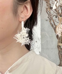 m.soeur | かすみ草と撫子のブーケピアス(ピアス(両耳用))