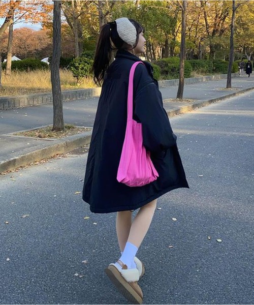 Chick（チック）の「▲Pleats Bag / プリーツバッグ ハンドバッグ（ハンドバッグ・メンズ・ブラック/ベージュ/パープル/ピンク/ブルー・ONE SIZE）」の5枚目の写真