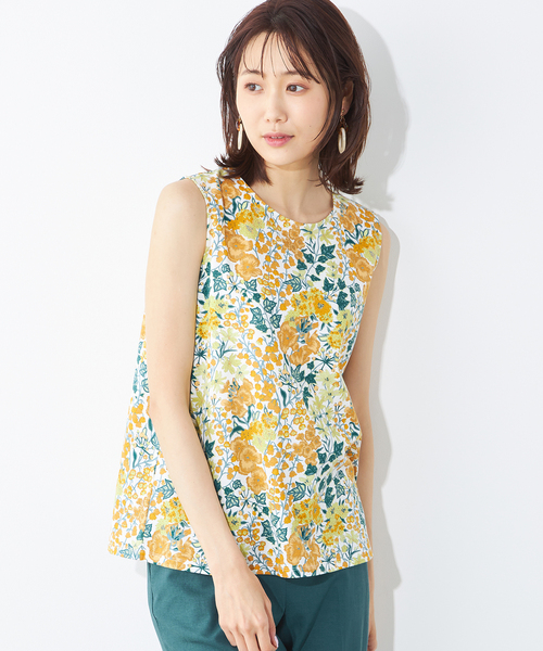 A/C DESIGN BY ALPHA CUBIC(エーシーデザインバイアルファキュービック)の「【リバティ】プリントタンクトップ(Tシャツ/カットソー・レディース・ブルー/イエロー・LL/L/M)」の19枚目の写真