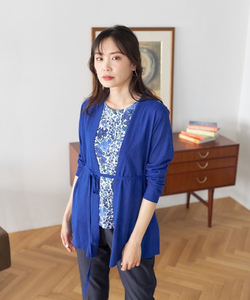A/C DESIGN BY ALPHA CUBIC(エーシーデザインバイアルファキュービック)の「【リバティ】プリントタンクトップ(Tシャツ/カットソー・レディース・ブルー/イエロー・LL/L/M)」の10枚目の写真