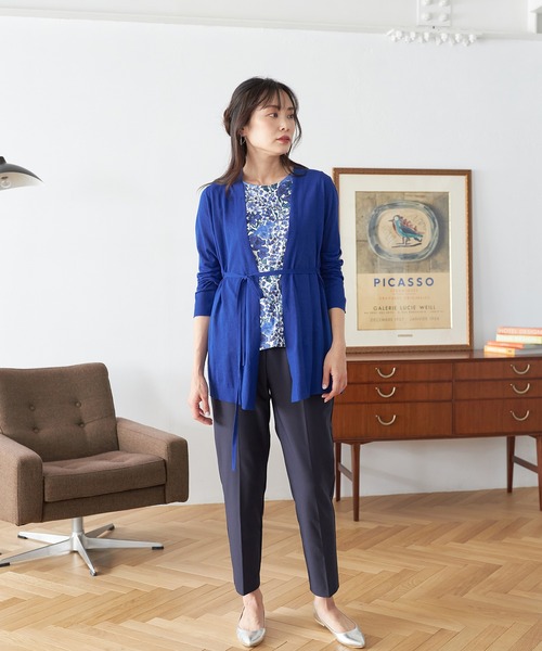 A/C DESIGN BY ALPHA CUBIC(エーシーデザインバイアルファキュービック)の「【リバティ】プリントタンクトップ(Tシャツ/カットソー・レディース・ブルー/イエロー・LL/L/M)」の12枚目の写真