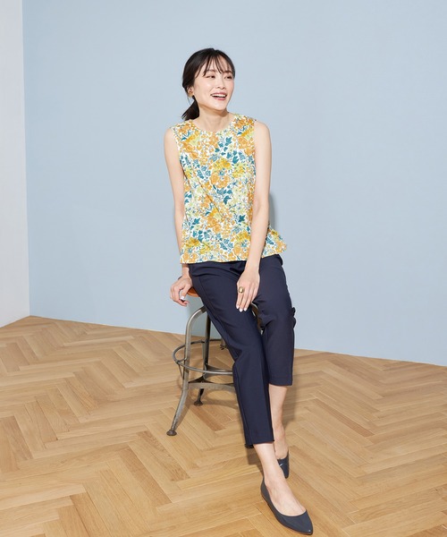 A/C DESIGN BY ALPHA CUBIC(エーシーデザインバイアルファキュービック)の「【リバティ】プリントタンクトップ(Tシャツ/カットソー・レディース・ブルー/イエロー・LL/L/M)」の15枚目の写真