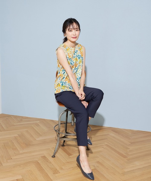 A/C DESIGN BY ALPHA CUBIC(エーシーデザインバイアルファキュービック)の「【リバティ】プリントタンクトップ(Tシャツ/カットソー・レディース・ブルー/イエロー・LL/L/M)」の17枚目の写真