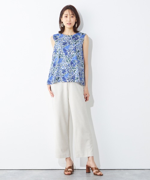 A/C DESIGN BY ALPHA CUBIC(エーシーデザインバイアルファキュービック)の「【リバティ】プリントタンクトップ(Tシャツ/カットソー・レディース・ブルー/イエロー・LL/L/M)」の18枚目の写真