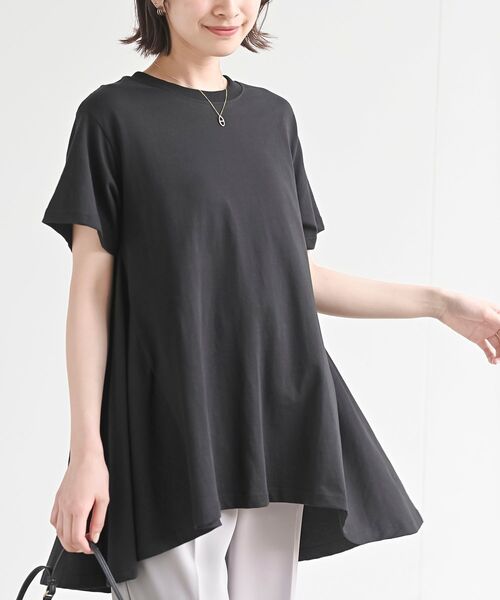 rps(アールピーエス)の「BACKフレアーT(Tシャツ/カットソー・レディース・アイボリー/モカ/ブルー/ブラック・フリー)」の19枚目の写真