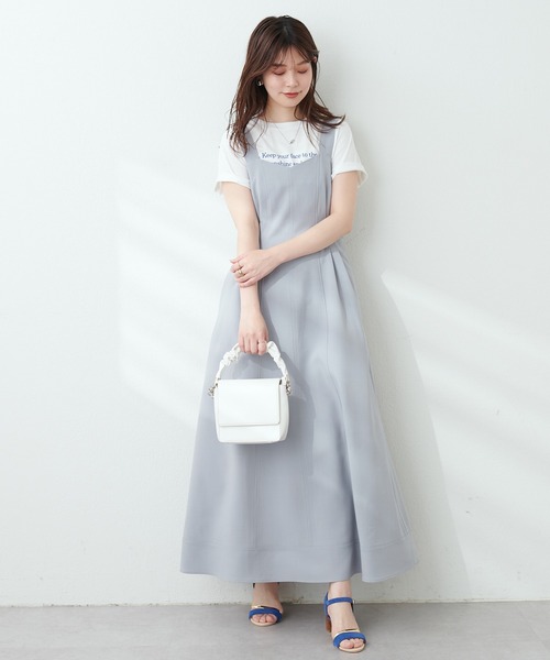 natural couture(ナチュラルクチュール)の「レタリング刺繍T(Tシャツ/カットソー・レディース・ホワイト系その他/グリーン系その他/オフホワイト/スミクロ・FREE)」の14枚目の写真