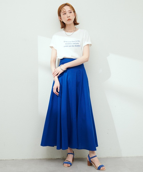 natural couture(ナチュラルクチュール)の「レタリング刺繍T(Tシャツ/カットソー・レディース・ホワイト系その他/グリーン系その他/オフホワイト/スミクロ・FREE)」の19枚目の写真