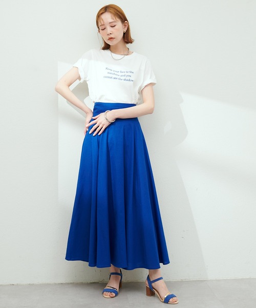 natural couture(ナチュラルクチュール)の「レタリング刺繍T(Tシャツ/カットソー・レディース・ホワイト系その他/グリーン系その他/オフホワイト/スミクロ・FREE)」の20枚目の写真