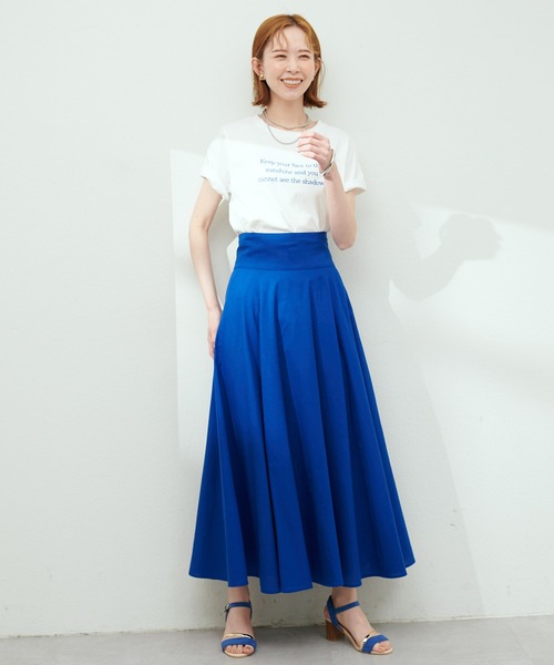 natural couture(ナチュラルクチュール)の「レタリング刺繍T(Tシャツ/カットソー・レディース・ホワイト系その他/グリーン系その他/オフホワイト/スミクロ・FREE)」の21枚目の写真