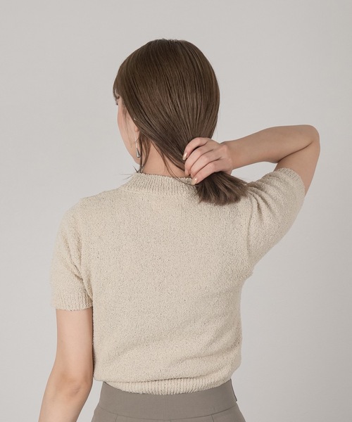 Amiur（エミレ）の「chewy short sleeve tops（Tシャツ/カットソー・レディース・ブラウン系/クリーム・FREE）」の2枚目の写真