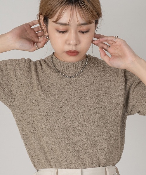 Amiur（エミレ）の「chewy short sleeve tops（Tシャツ/カットソー・レディース・ブラウン系/クリーム・FREE）」の20枚目の写真