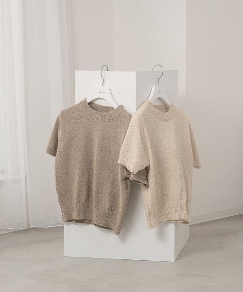 Amiur（エミレ）の「chewy short sleeve tops（Tシャツ/カットソー・レディース・ブラウン系/クリーム・FREE）」の21枚目の写真