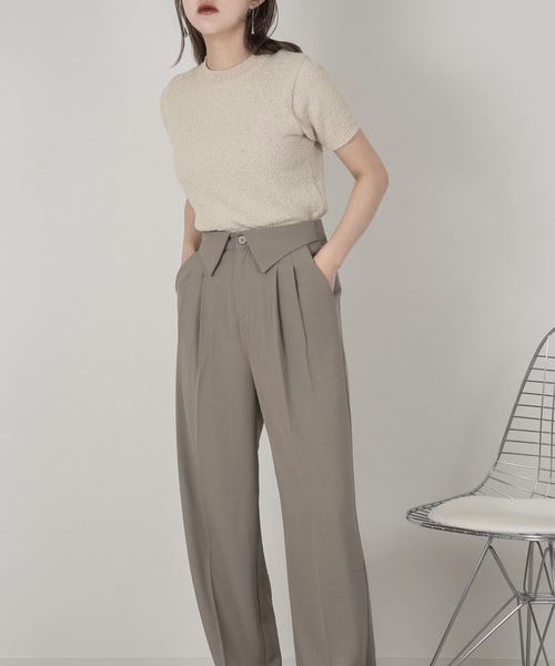 Amiur（エミレ）の「chewy short sleeve tops（Tシャツ/カットソー・レディース・ブラウン系/クリーム・FREE）」の6枚目の写真