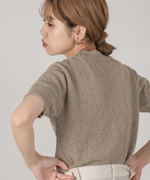 Amiur（エミレ）の「chewy short sleeve tops（Tシャツ/カットソー・レディース・ブラウン系/クリーム・FREE）」の10枚目の写真