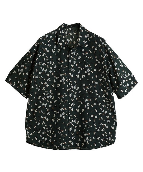 NO ID.（ノーアイディ）の「【NO ID.】All Over Pattern Big Shirt / 総柄 ビッグ シャツ（シャツ/ブラウス・メンズ・ワイン/グリーン/ブラック・ONE SIZE）」の10枚目の写真