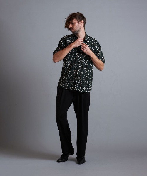 NO ID.（ノーアイディ）の「【NO ID.】All Over Pattern Big Shirt / 総柄 ビッグ シャツ（シャツ/ブラウス・メンズ・ワイン/グリーン/ブラック・ONE SIZE）」の22枚目の写真