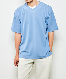 【MASTER FRAME】 フェイクレイヤードVネックTシャツ