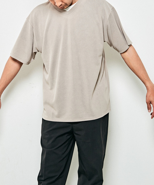 MASTER FRAME(マスターフレーム )の「【MASTER FRAME】 フェイクレイヤードVネックTシャツ(Tシャツ/カットソー・メンズ・ネイビー/サックスブルー/グレイッシュベージュ・4/3/2)」の12枚目の写真