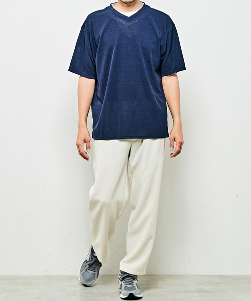 MASTER FRAME(マスターフレーム )の「【MASTER FRAME】 フェイクレイヤードVネックTシャツ(Tシャツ/カットソー・メンズ・ネイビー/サックスブルー/グレイッシュベージュ・4/3/2)」の19枚目の写真