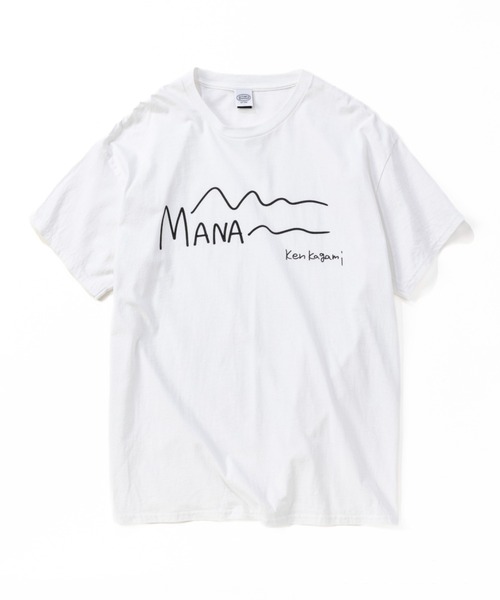 MANASTASH（マナスタッシュ）の「Ken Kagami × MANASTASH / 加賀美健×マナスタッシュ KEN'S TEE MST LOGO ケンズティーMSTロゴ コラボTシャツ（Tシャツ/カットソー・メンズ・ホワイト/ブラック・M/L/XL）」の3枚目の写真